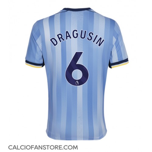 Maglia Calcio Tottenham Hotspur Radu Dragusin #6 Seconda Divisa 2024-25 Manica Corta